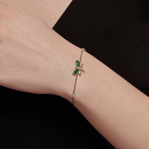 Браслет из серебра с фианитами - фото 4