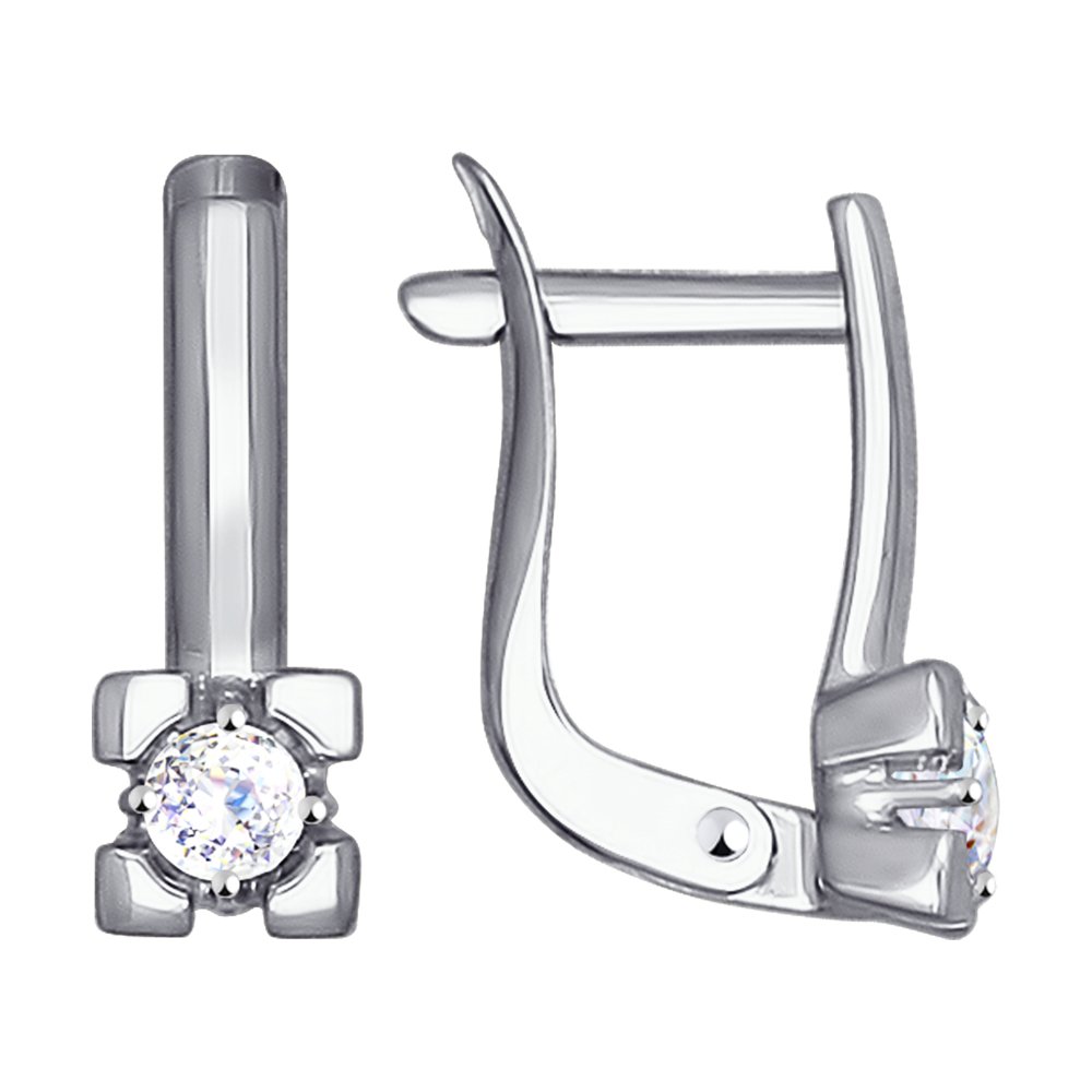 

Серьги SOKOLOV из белого золота со Swarovski Zirconia
