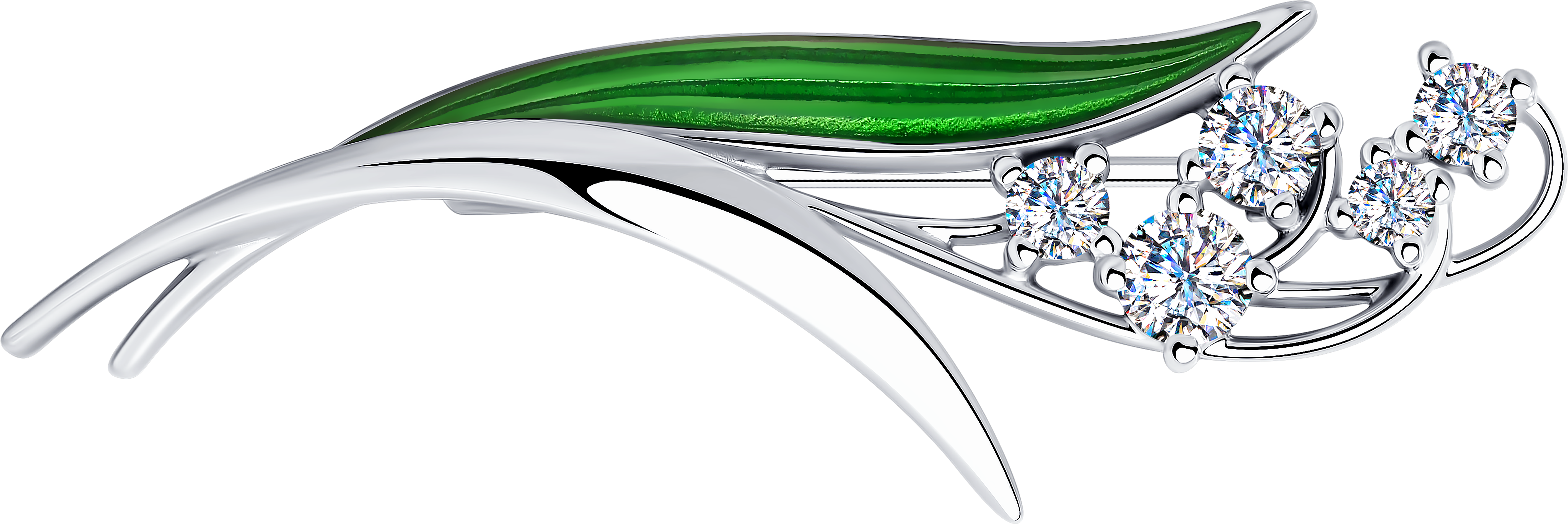 Брошь SOKOLOV из серебра с эмалью и фианитами 2700₽