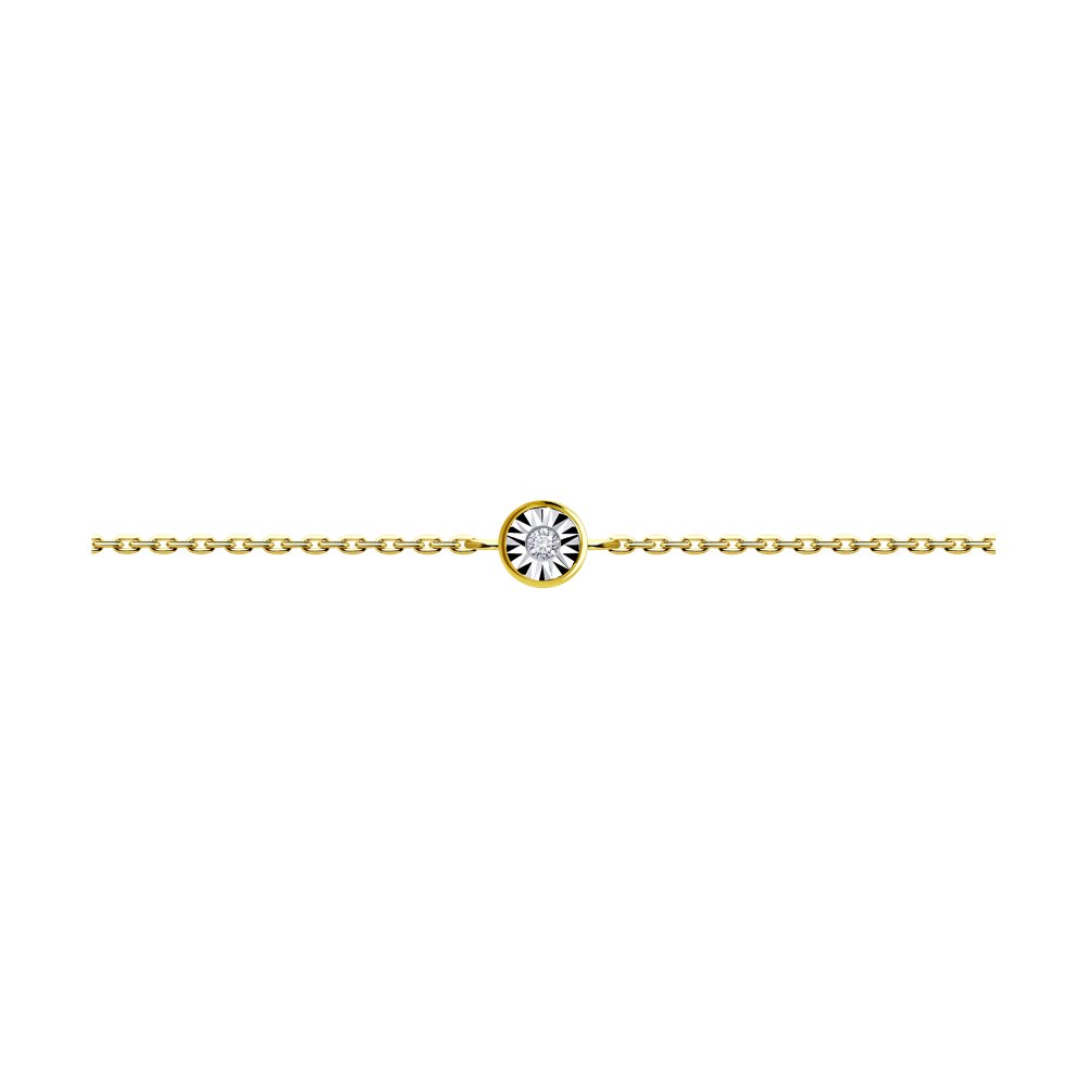 

Браслет SOKOLOV Diamonds из желтого золота с бриллиантом