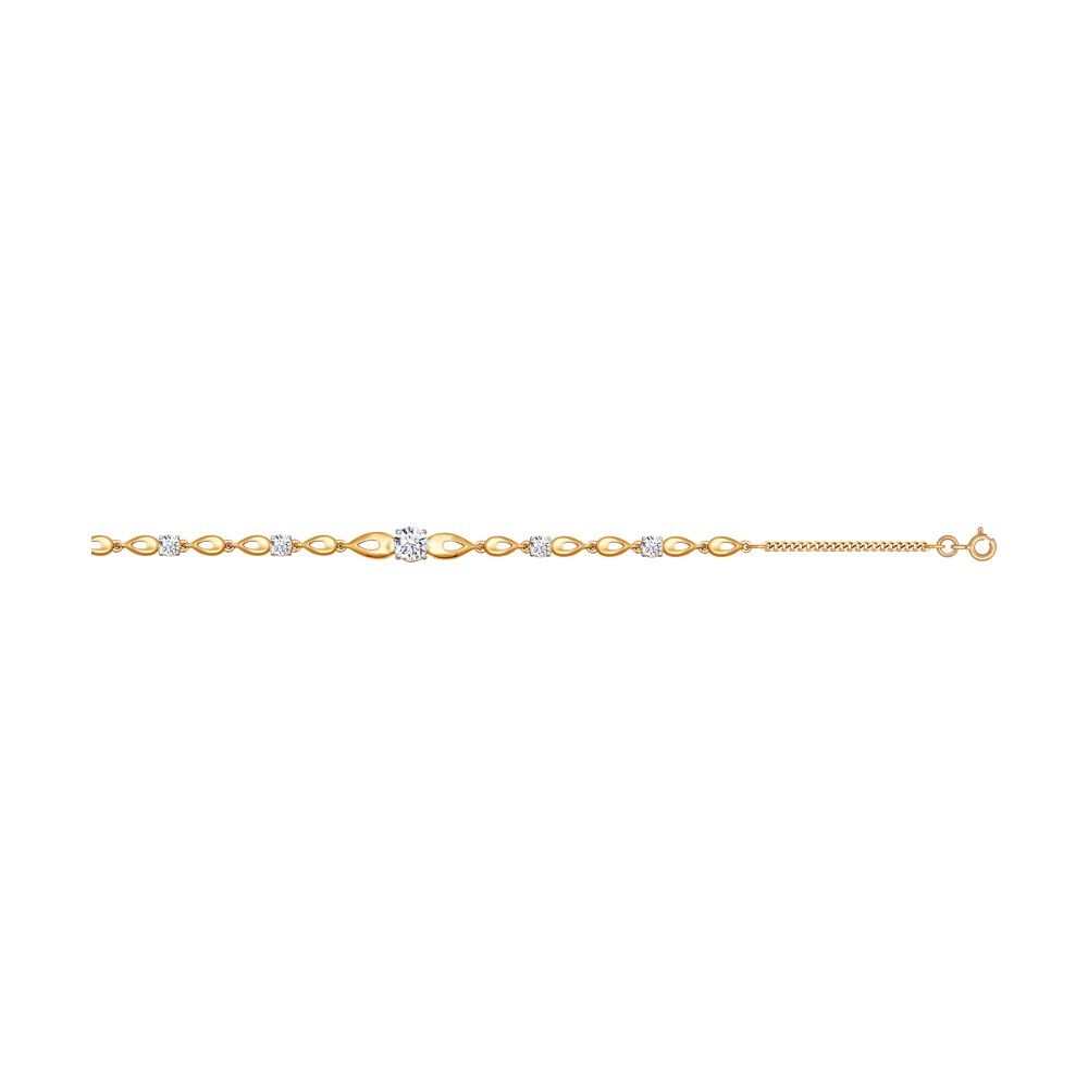 

Браслет SOKOLOV из золота с родированием со Swarovski Zirconia