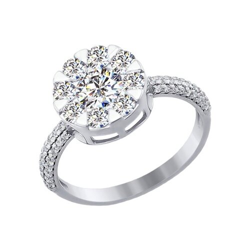 

Кольцо SOKOLOV из белого золота с swarovski zirconia