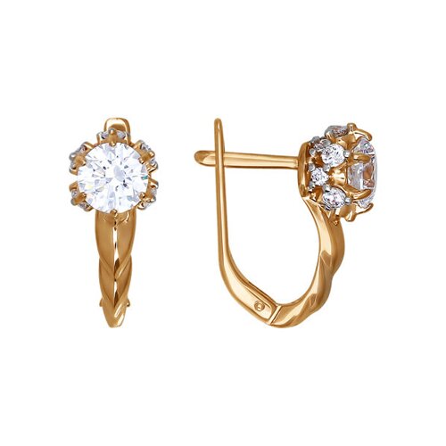 

Серьги SOKOLOV из золота со swarovski zirconia