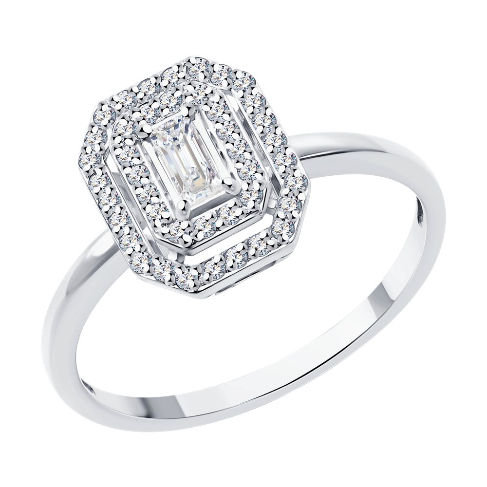 Кольцо SOKOLOV Diamonds из белого золота с бриллиантами