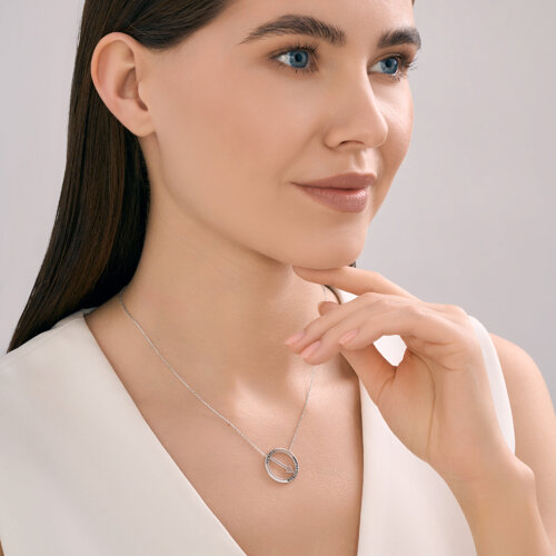 Колье из серебра с эмалью - фото 3