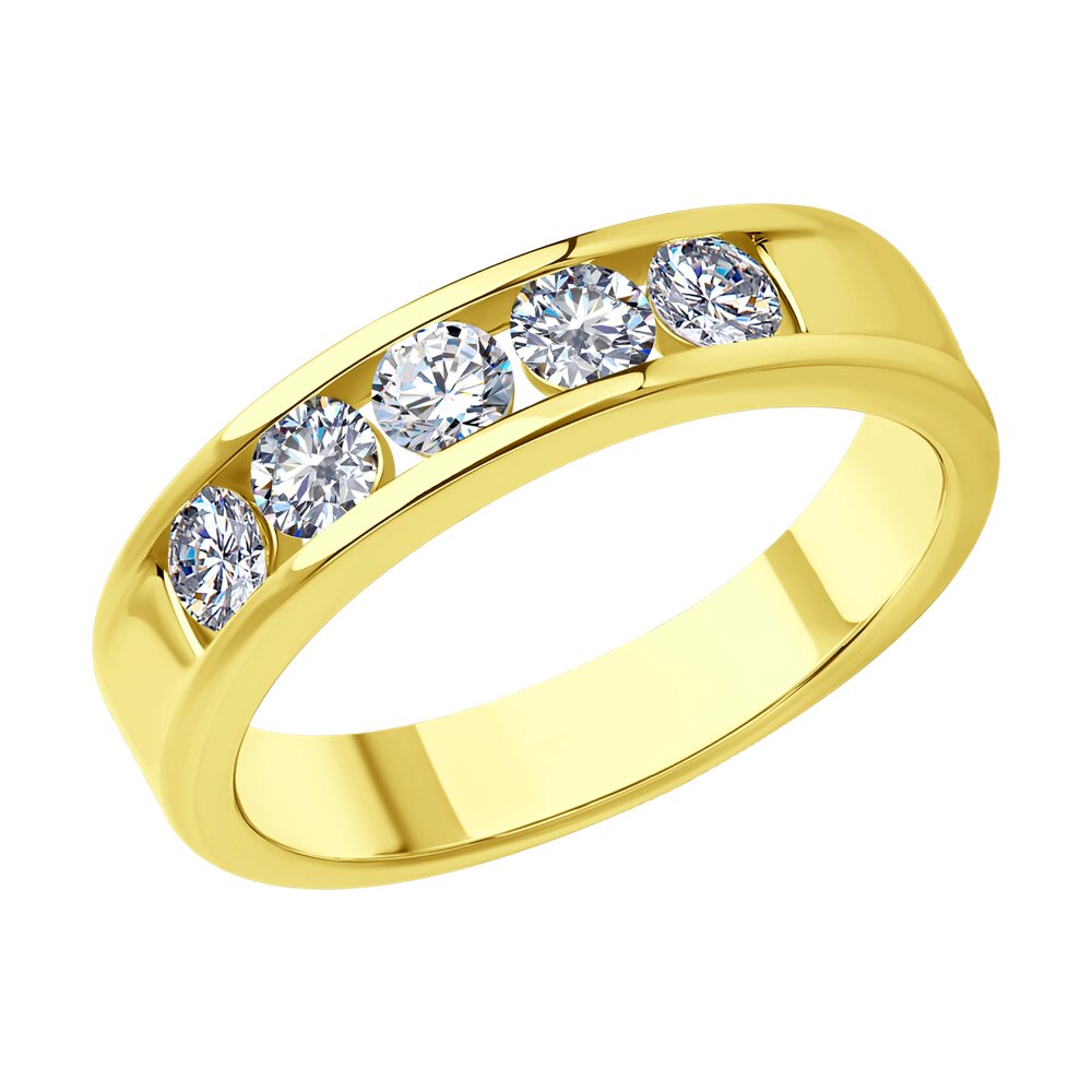 Кольцо SOKOLOV Diamonds из желтого золота с бриллиантами