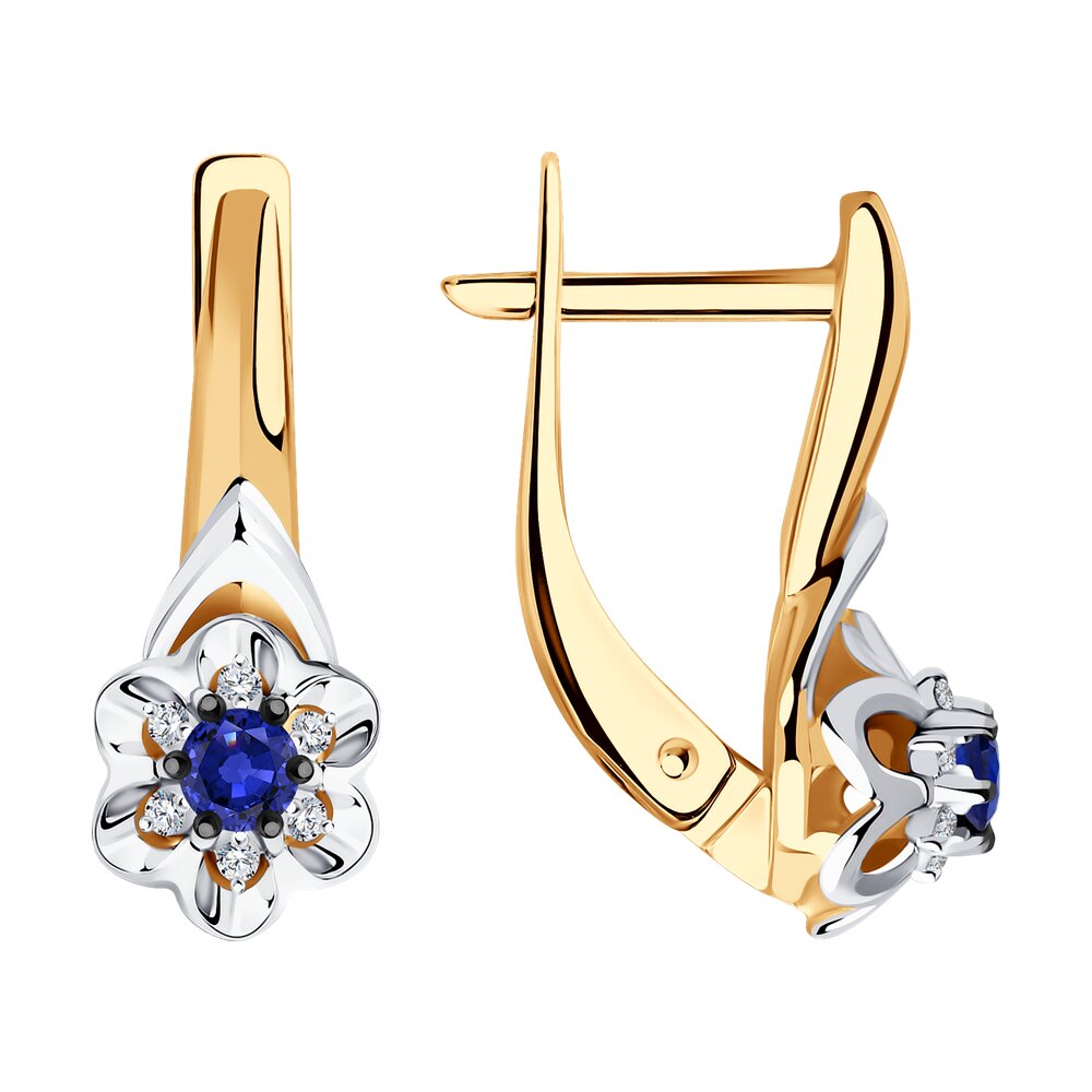

Серьги SOKOLOV Diamonds из золота с бриллиантами и сапфирами