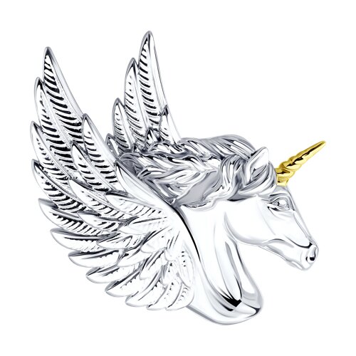 Брошь из золочёного серебра - фото 1