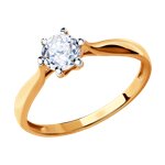 Кольцо из золота со Swarovski Zirconia