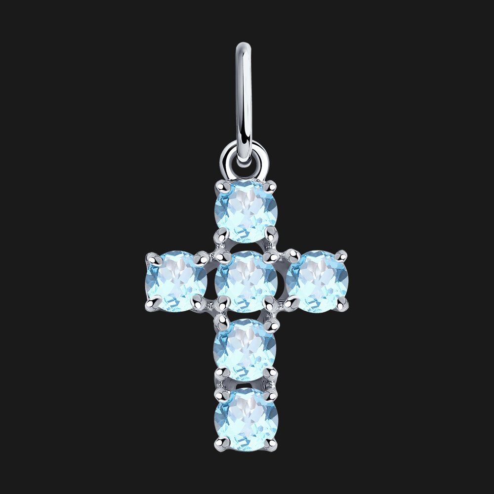 Подвеска SOKOLOV из серебра с топазами, фото 3