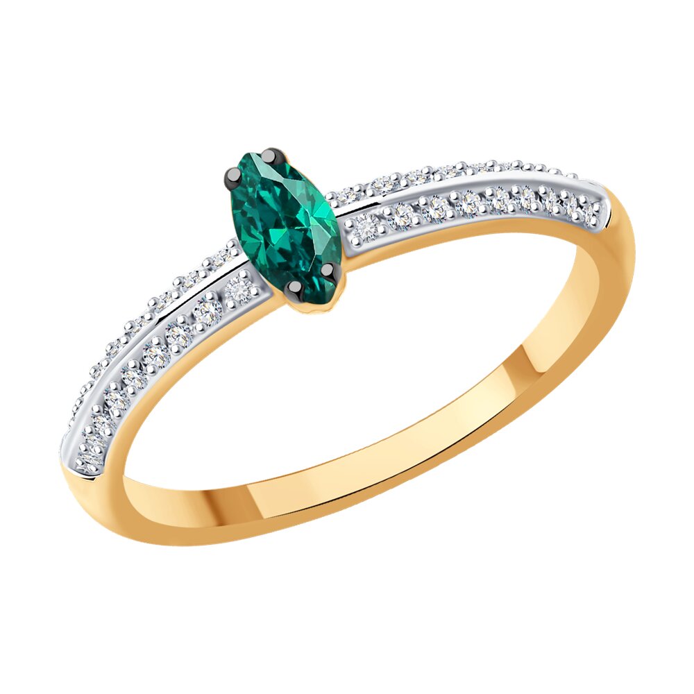 

Кольцо SOKOLOV Diamonds из золота с бриллиантами и изумрудом