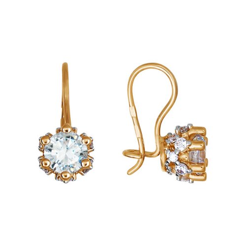 

Серьги SOKOLOV из золота со swarovski zirconia