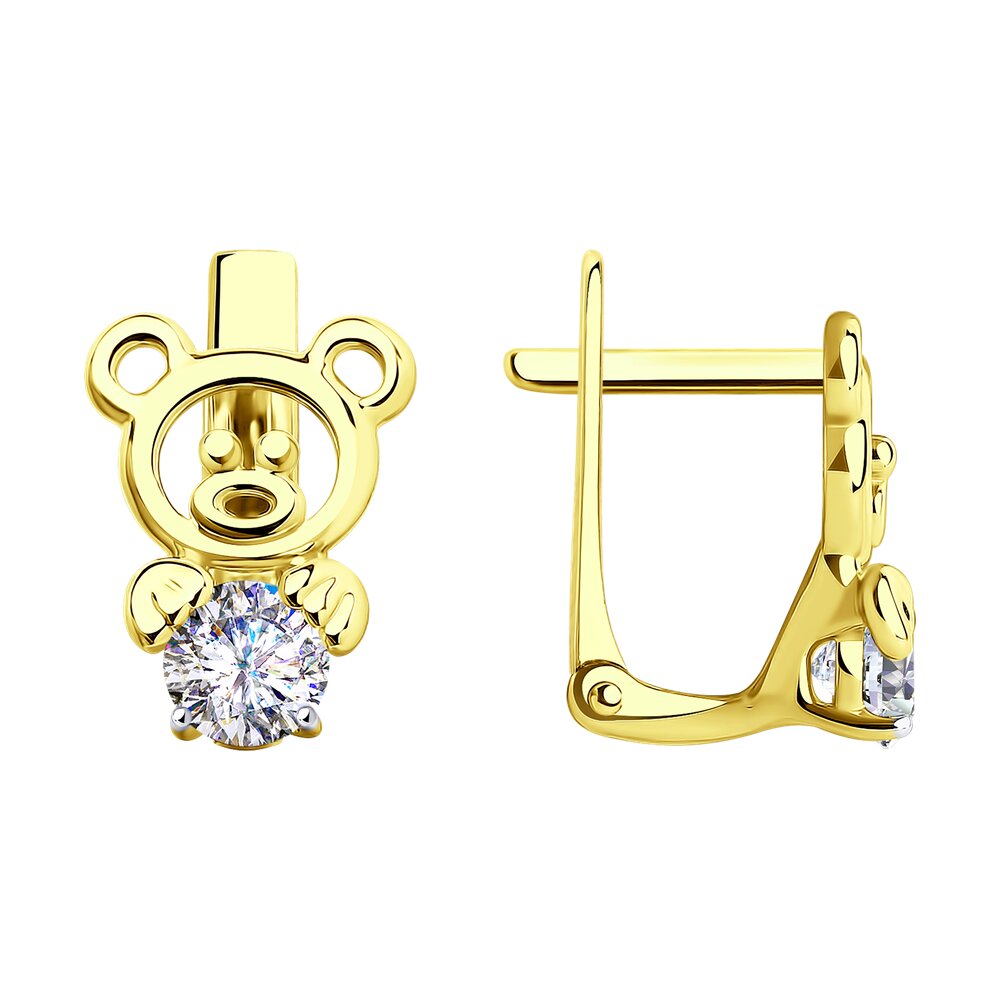 

Серьги SOKOLOV из желтого золота с фианитами