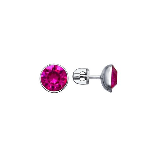 

Серьги-пусеты SOKOLOV из серебра с сиреневыми кристаллами swarovski