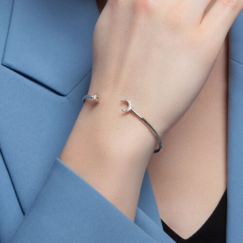 Браслет из серебра с фианитами - фото 2