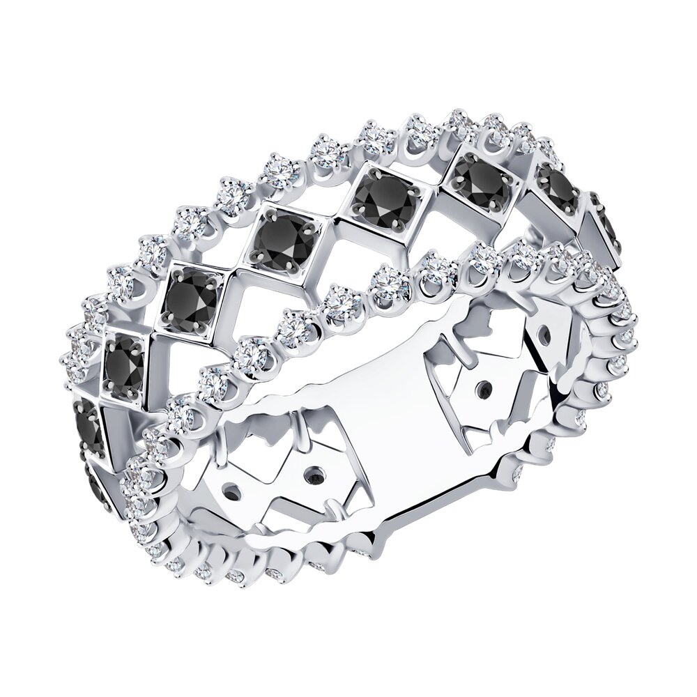 Кольцо SOKOLOV Diamonds из белого золота с бриллиантами0
