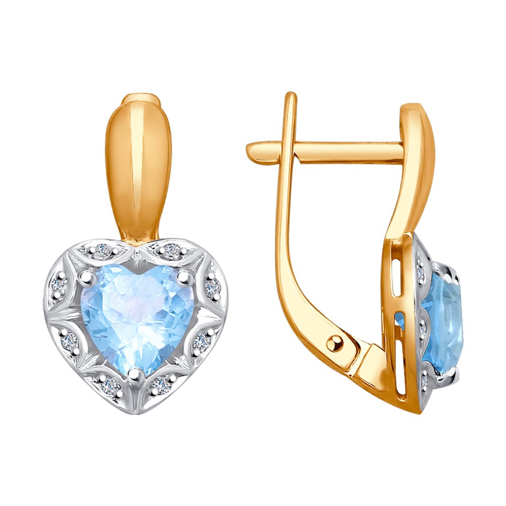 

Серьги SOKOLOV Diamonds из золота с бриллиантами и топазами