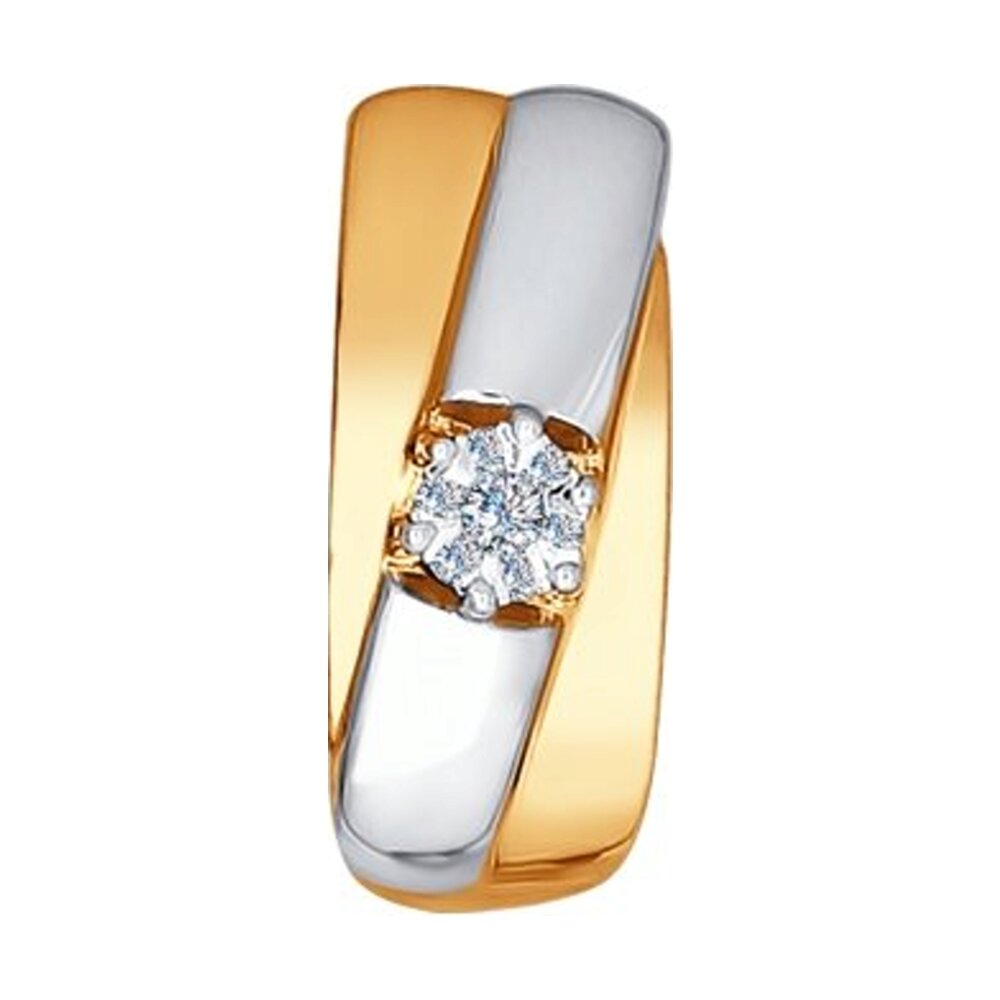 

Серьга SOKOLOV Diamonds из комбинированного золота с бриллиантами