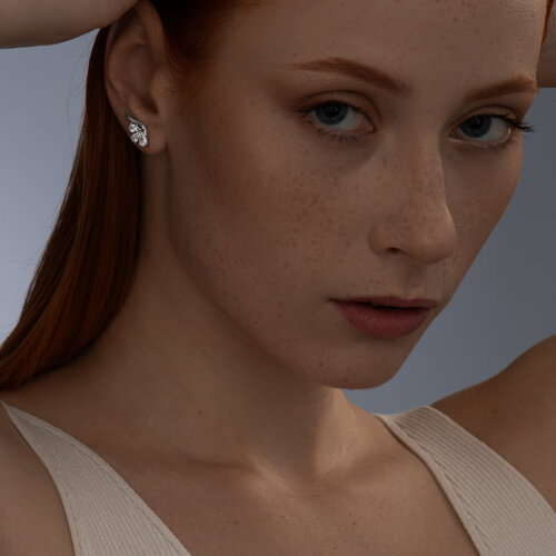 Серьги из серебра с фианитами - фото 3