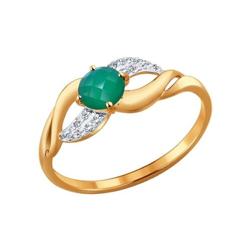 

Кольцо SOKOLOV из золота с зелёным агатом