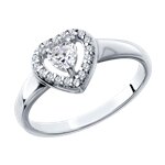 Кольцо из серебра со Swarovski Zirconia