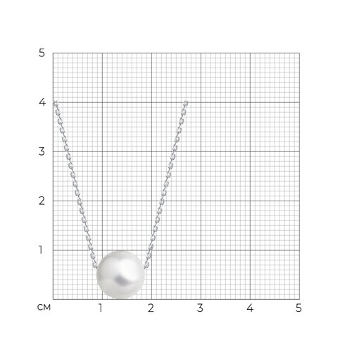 Колье из серебра с синтетическим жемчугом - фото 4