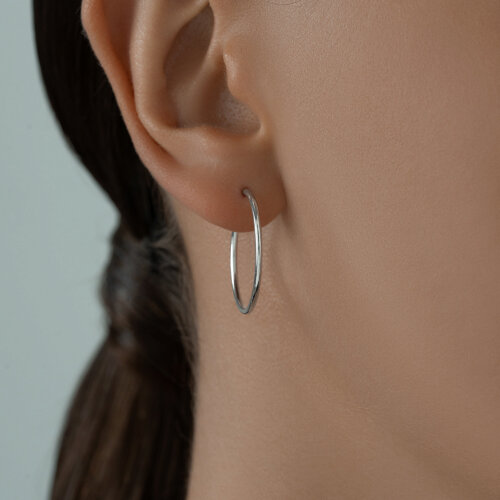 Серьги конго из серебра - фото 3