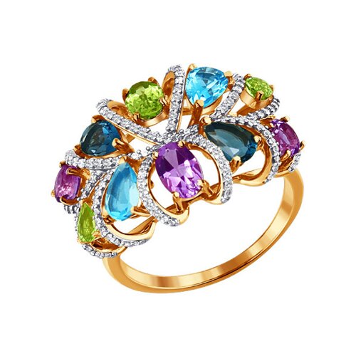 

Кольцо SOKOLOV из золота с миксом камней