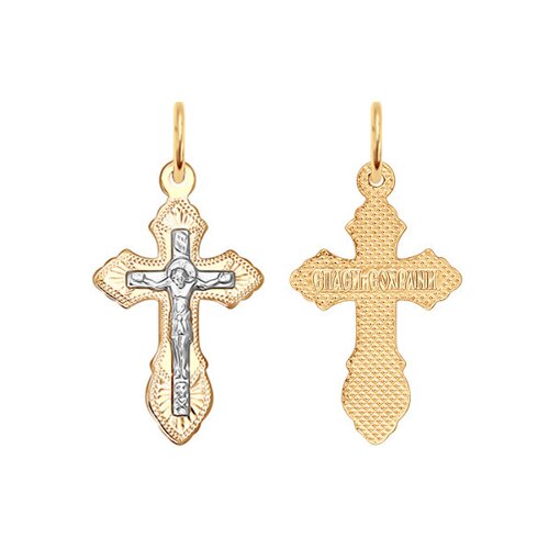 

Подвеска SOKOLOV из комбинированного золота с гравировкой