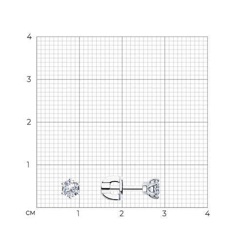 Серьги из серебра с фианитами - фото 2