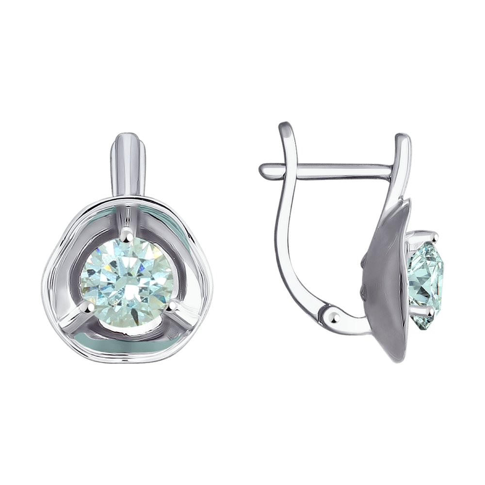 

Серьги SOKOLOV из белого золота со Swarovski Zirconia