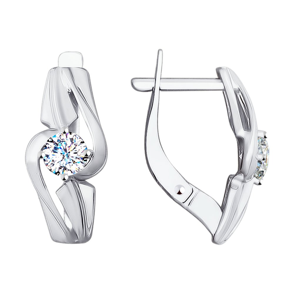 

Серьги SOKOLOV из белого золота со Swarovski Zirconia