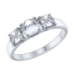 Кольцо из серебра со Swarovski Zirconia