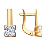 Серьги из золота со Swarovski Zirconia