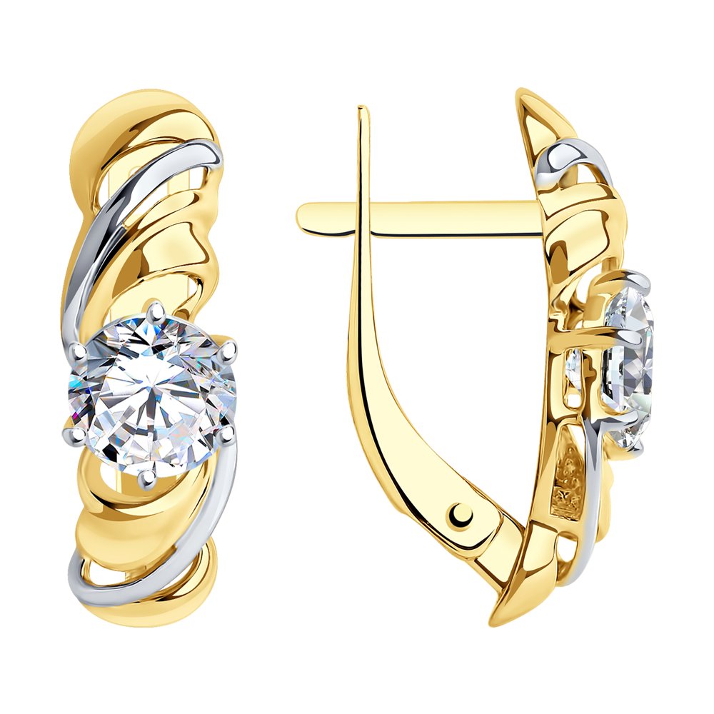 

Серьги SOKOLOV из желтого золота с фианитами