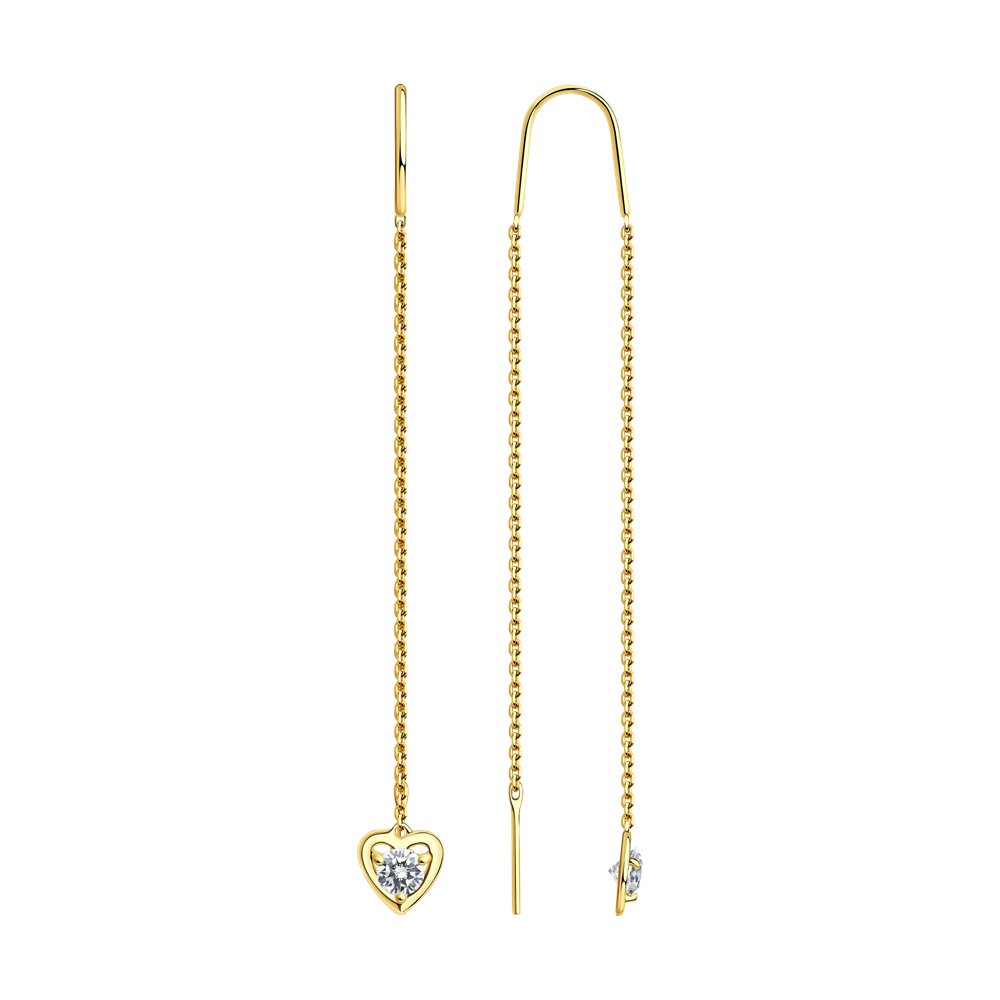 

Серьги SOKOLOV из желтого золота с фианитами