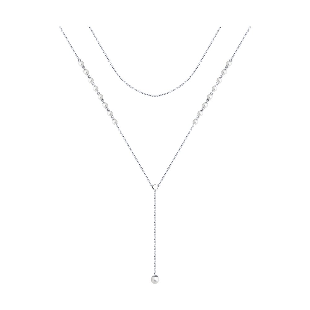 

Колье SOKOLOV из серебра с жемчугом Swarovski