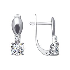 

Серьги SOKOLOV из белого золота с фианитами