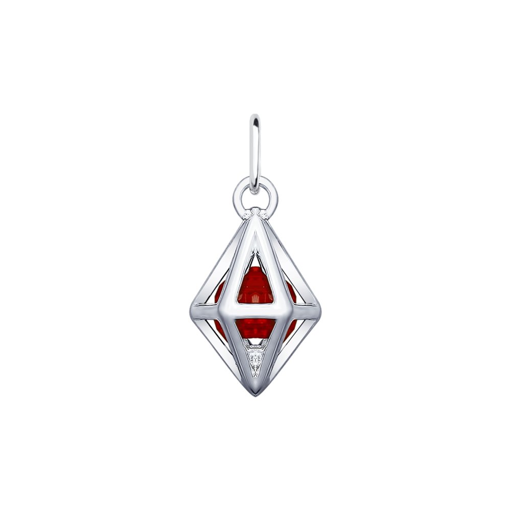 

Подвеска SOKOLOV из серебра с красным кристаллом Swarovski