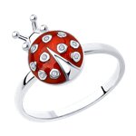 Детское кольцо Божья коровка SOKOLOV 2000₽