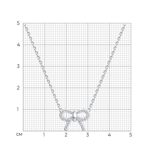 Колье из серебра с фианитами - фото 5