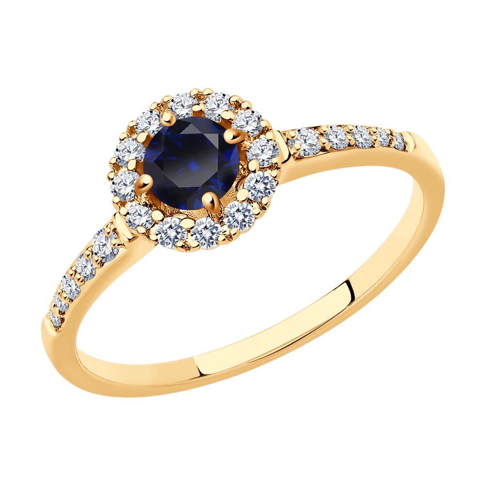 

Кольцо SOKOLOV Diamonds из золота с бриллиантами и сапфиром