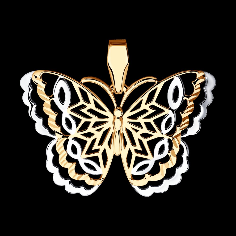 Подвеска SOKOLOV из золота с алмазной гранью, фото 3