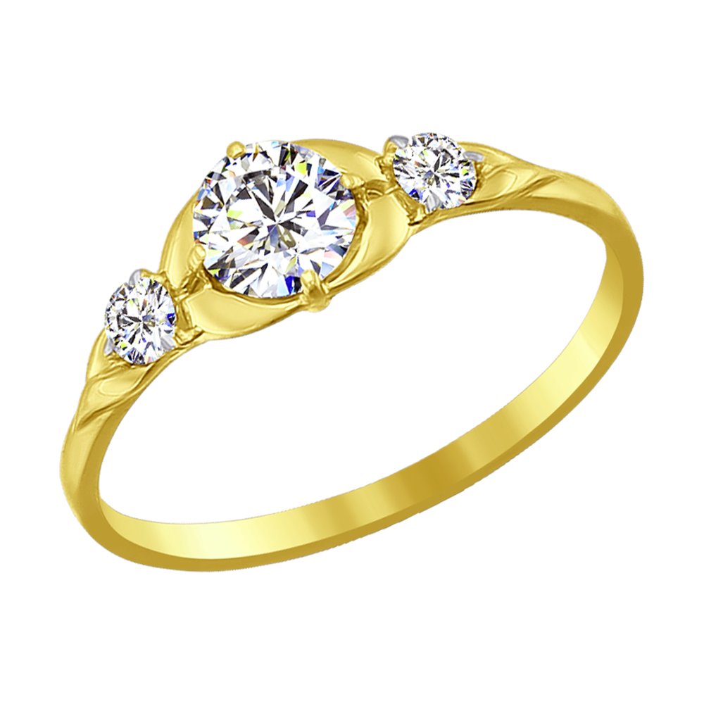

Кольцо SOKOLOV из желтого золота со Swarovski Zirconia