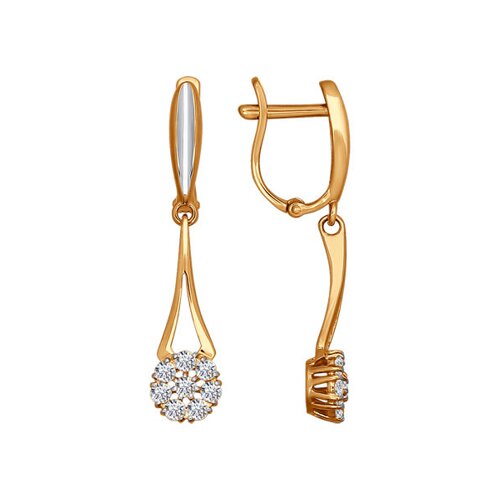 

Длинные серьги SOKOLOV из золота со Swarovski Zirconia
