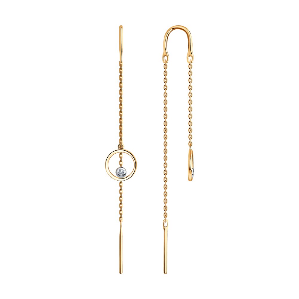 Серьги SOKOLOV из золота с бриллиантами 33750₽