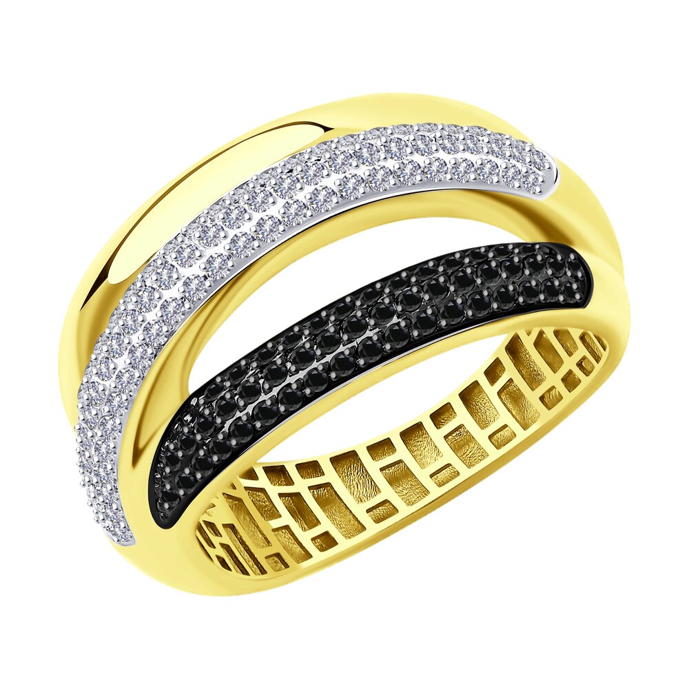 фото Кольцо sokolov diamonds из желтого золота с бриллиантами