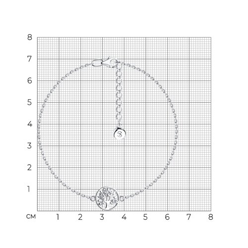 Браслет из серебра с фианитами - фото 5