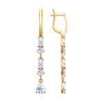 Серьги из золота со Swarovski Zirconia