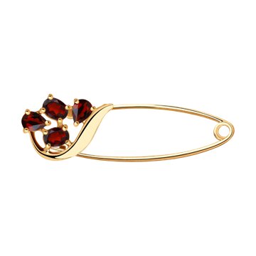 Брошь SOKOLOV из золота с гранатами 10000₽
